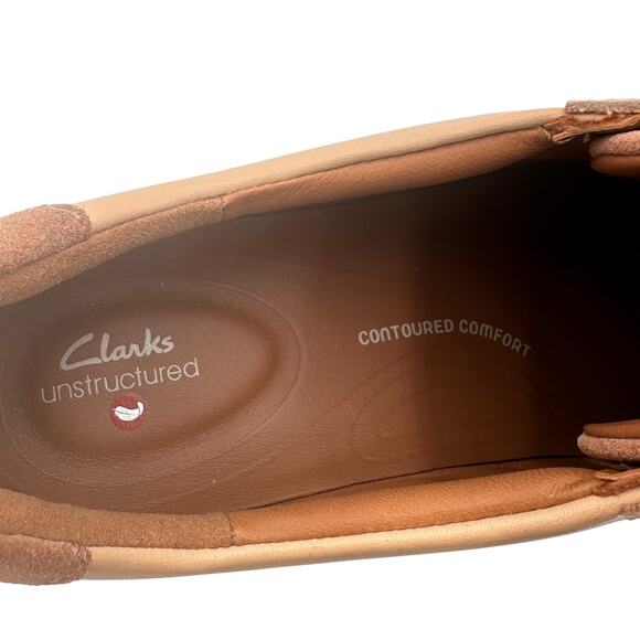 Clarks Un Maui Women's Striped Leather Unstructured Lace Shoes Size 11 - Picture 9 of 11